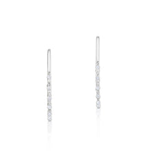 0.75 Carat Diamond Dangle Hoop Earrings