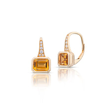 Citrine and Diamond Earrings
