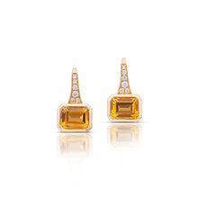 Citrine and Diamond Earrings