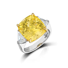 12.01 Carat Sri Lanka Yellow Sapphire Ring