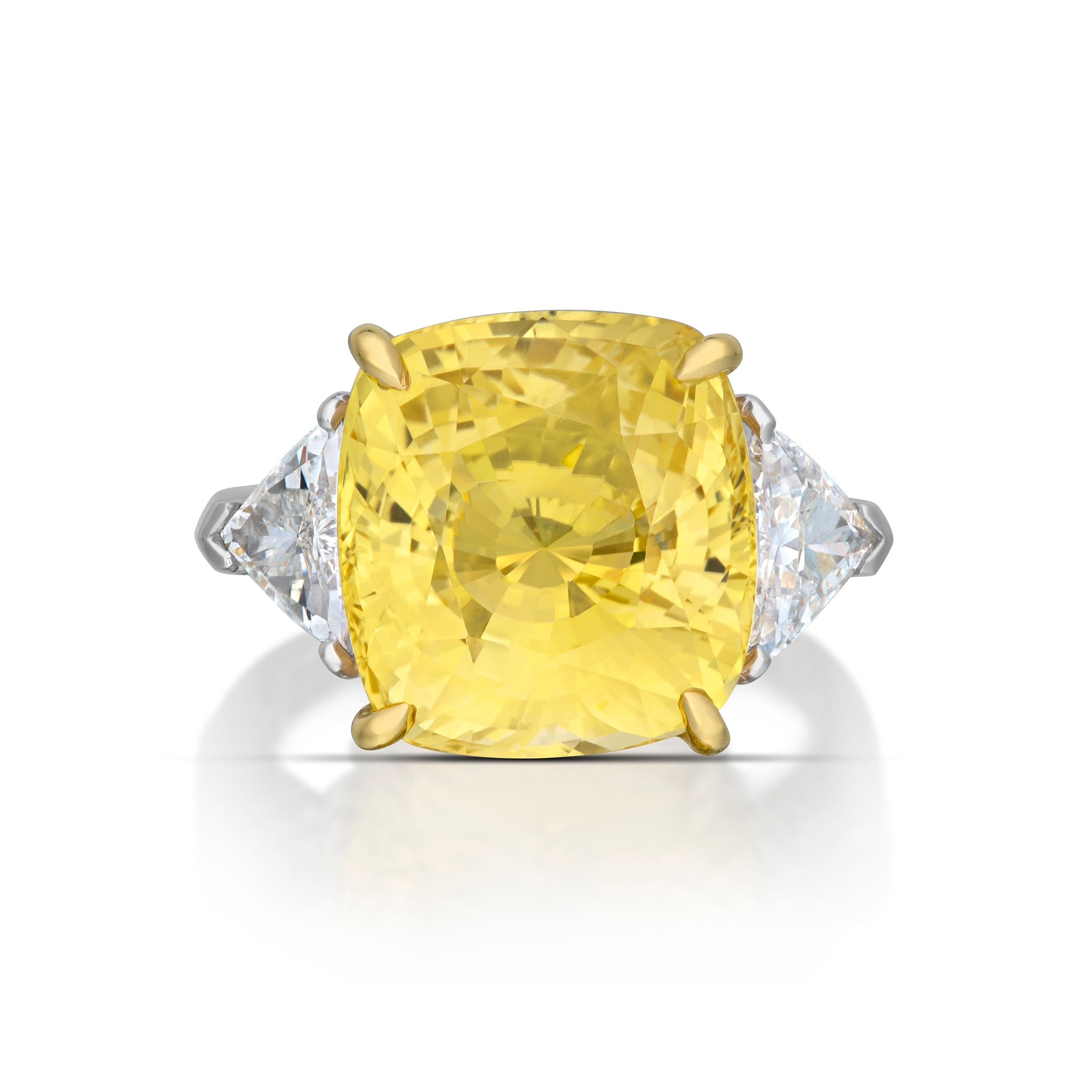 Platinum yellow popular sapphire ring