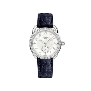 Hermes Arceau Stainless Steel Diamond Watch