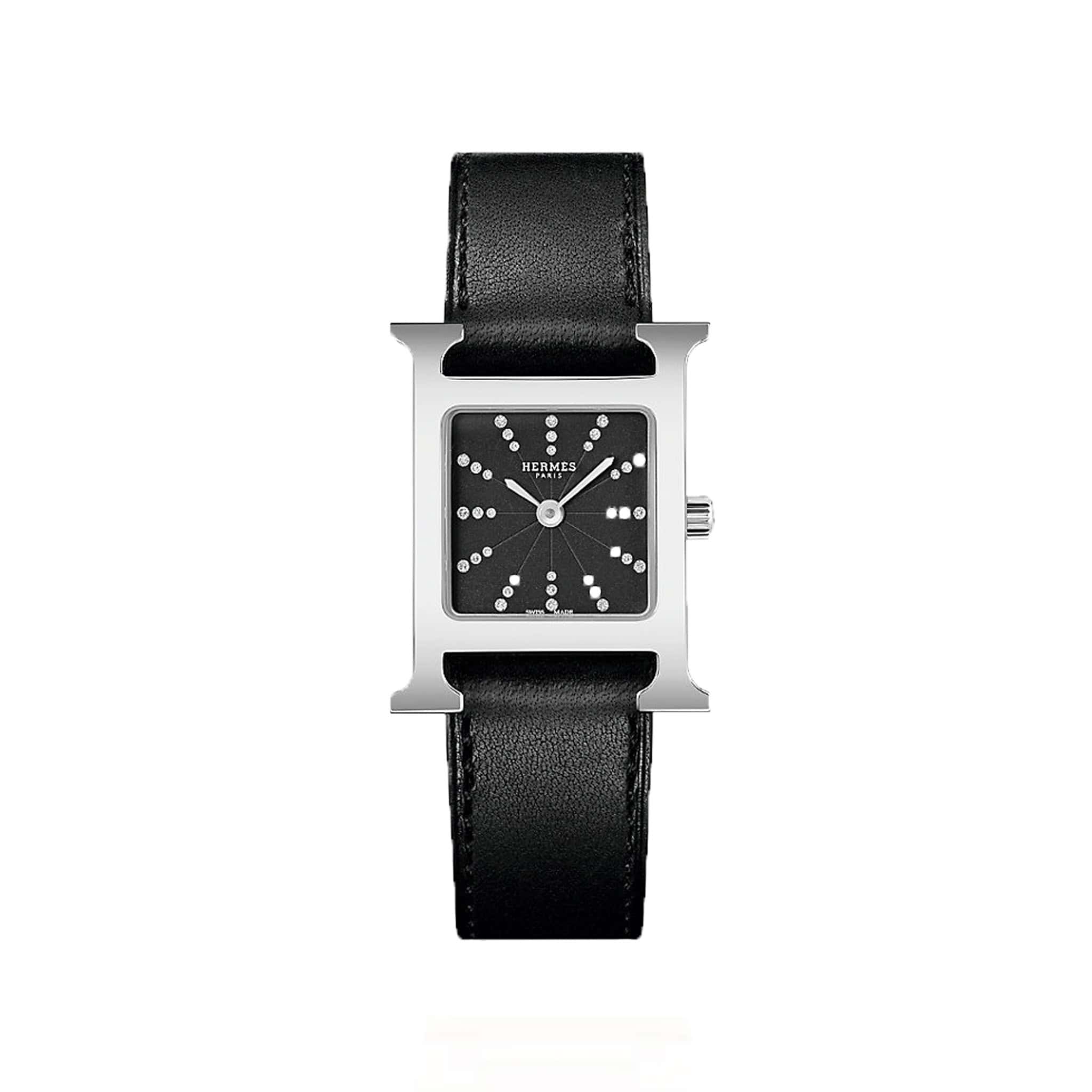Hermes Heure H Stainless Steel Watch - 26mm Black Dial display picture 3