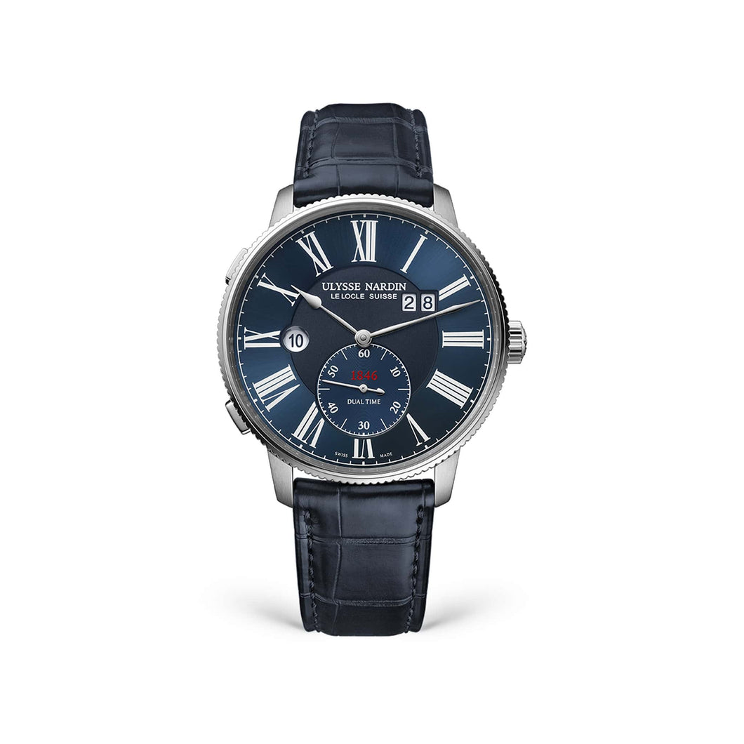 Ulysse Nardin Marine Torpilleur Dual Time 44mm Steel Watch