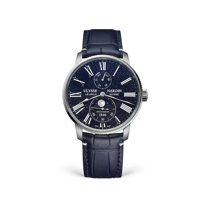 Ulysse Nardin Marine Torpilleur Moonphase Aventurine 42mm Steel Watch