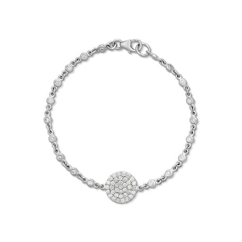 0.95 Carat Diamond Pavé Disc Bracelet