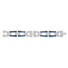 11.00 Carat Estate Art Deco Sapphire and Diamond Bracelet