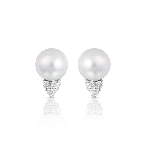 South Sea Pearl and Diamond Earrings