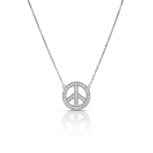 0.30 Carat Diamond Peace Sign Necklace