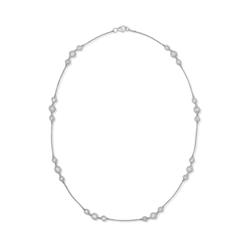 1.68 Carat Diamond Station Necklace