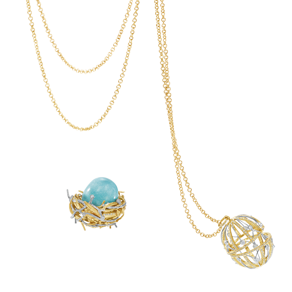 Turquoise Bird's Egg Necklace