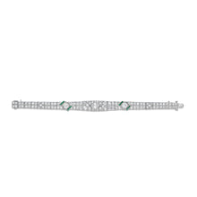 Diamond and Emerald Art Deco Bracelet