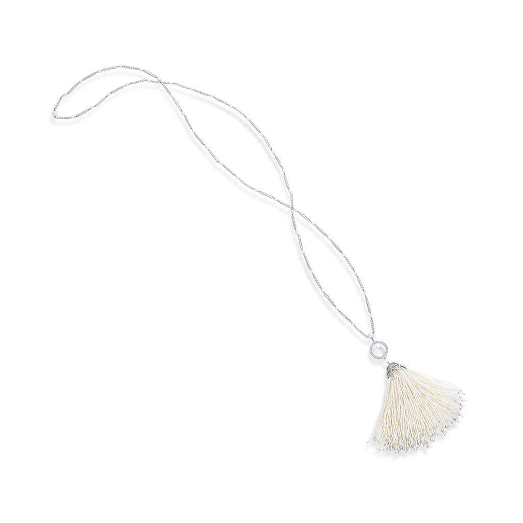 Tiffany pearl tassel necklace deals
