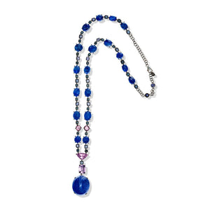 46.03 Carat Burmese Blue Sapphire Necklace