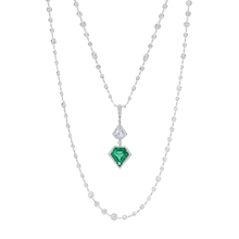 6.59 Carat Emerald and Diamond Pendant
