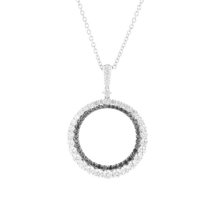 4.50 Carat Black and White Diamond Pendant