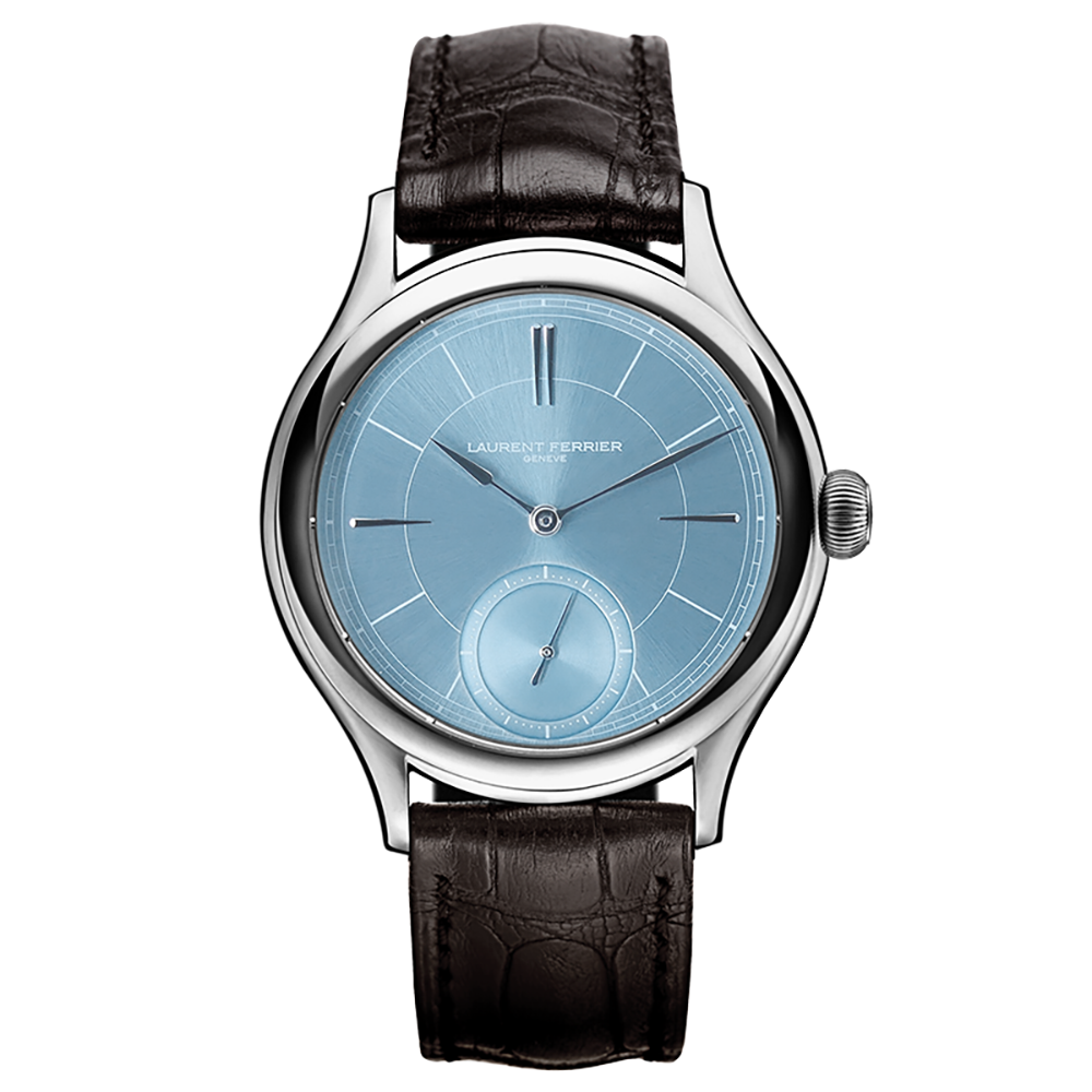 Laurent Ferrier Galet Micro Rotor in Stainless Steel in Ice Blue Watch