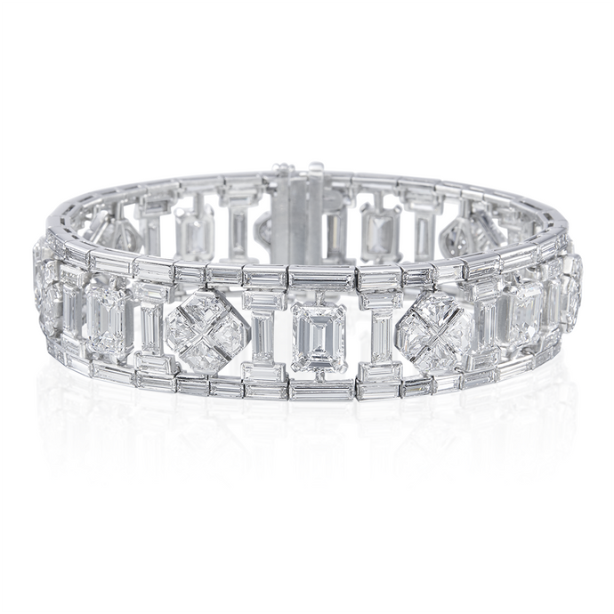 46.33 Carat Mixed Cut Diamond Bracelet