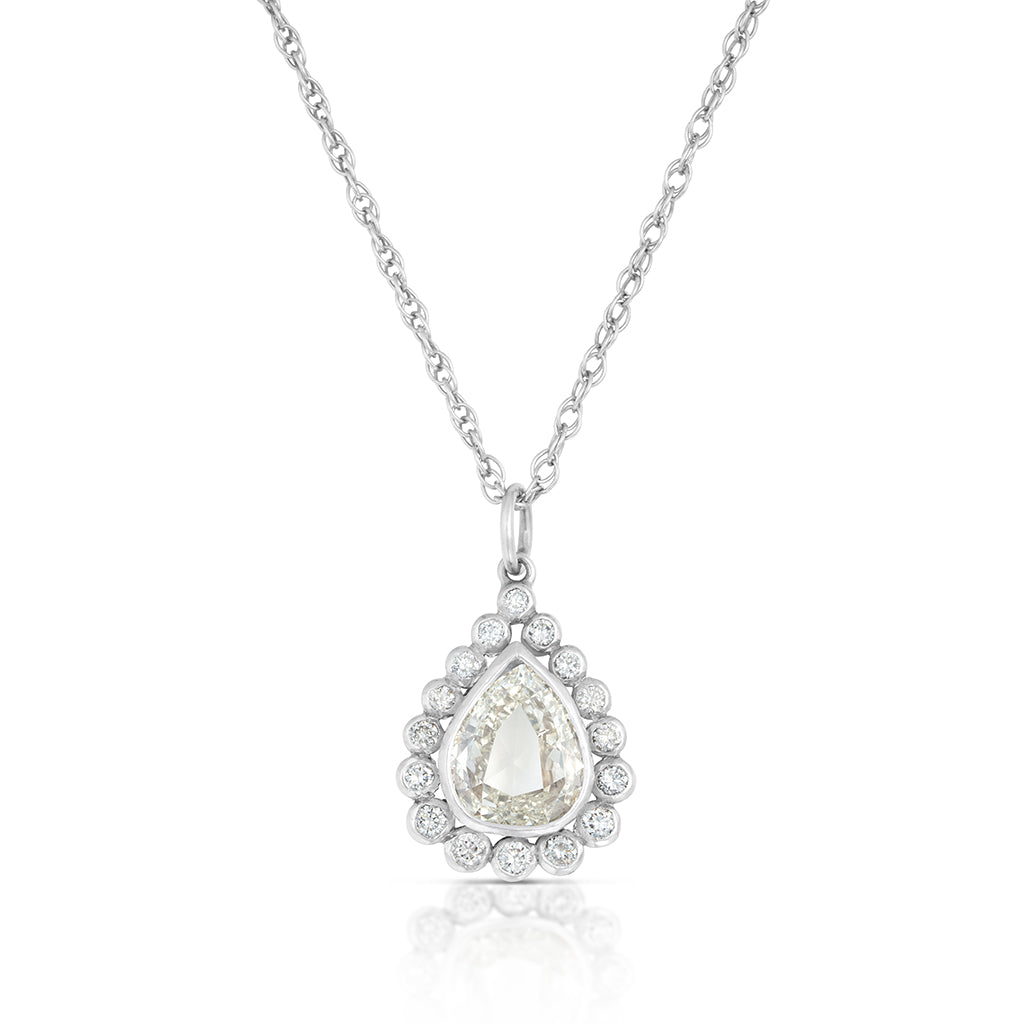 Pear Shape Diamond Pendant | Leo Alfred Jewelers