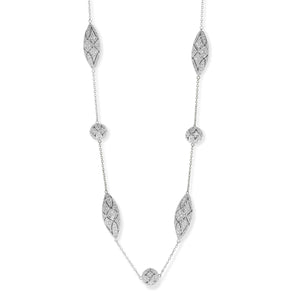 8.54 Carat Diamond Bead Station Necklace