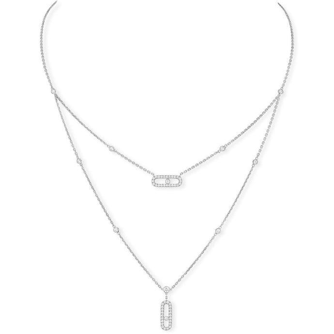 Messika Move Uno 2 Row Pavé Diamond Necklace