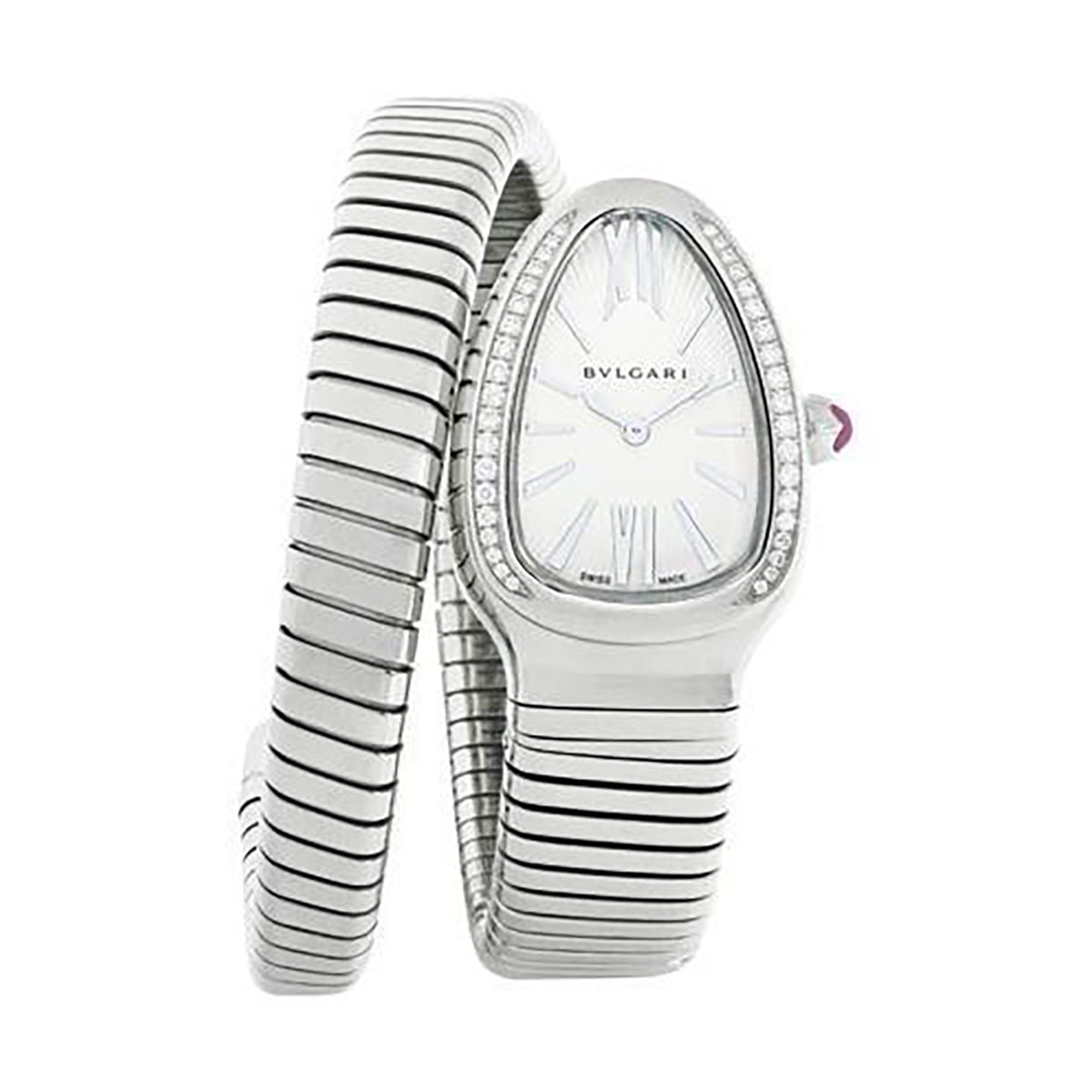 Bulgari Serpenti Tubogas Single Spiral with Diamonds Watch