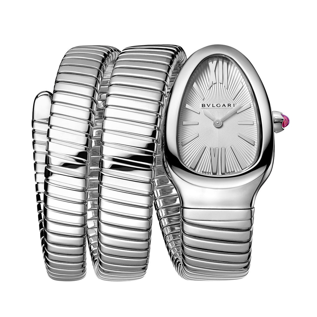 Albini Prassa - Serpenti Tubogas double spiral watch in stainless steel  case and bracelet, with silver opaline dial . . . #wristwatch  #watchesofinstagram #watches #watch #watchfam #watchoftheday  #watchcollector #watchaddict #watchlover #horology ...