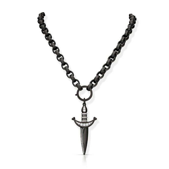 0.72 Carat Diamond Sword Necklace