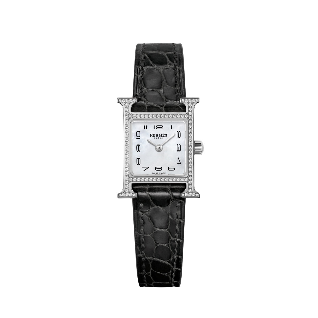 Hermes h watch diamonds Clearance