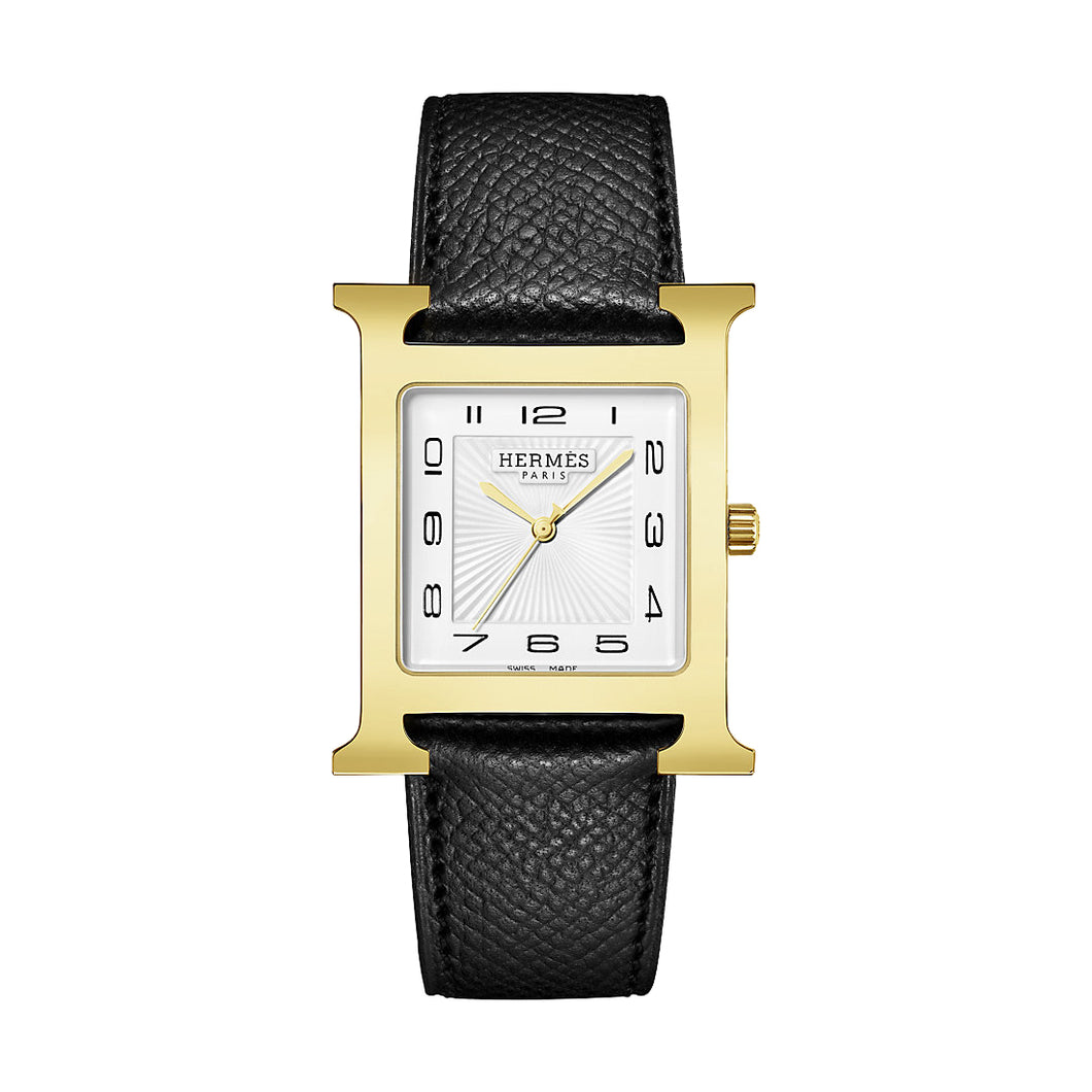Hermes Heure H Gold Plated Watch