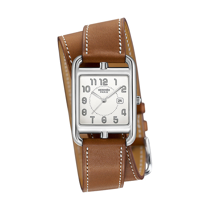 Hermes Cape Cod with Double Tour Barenia Calfskin Strap with Ardillon Buckle Watch