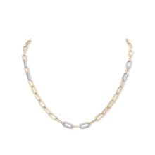 2.11 Carat Gold and Diamond Paperclip Necklace