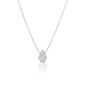 0.41 Carat Pavé Diamond Pear-Shaped Necklace