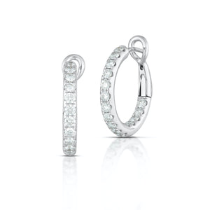 1.14 Carat Diamond Inside Out Hoop Earrings