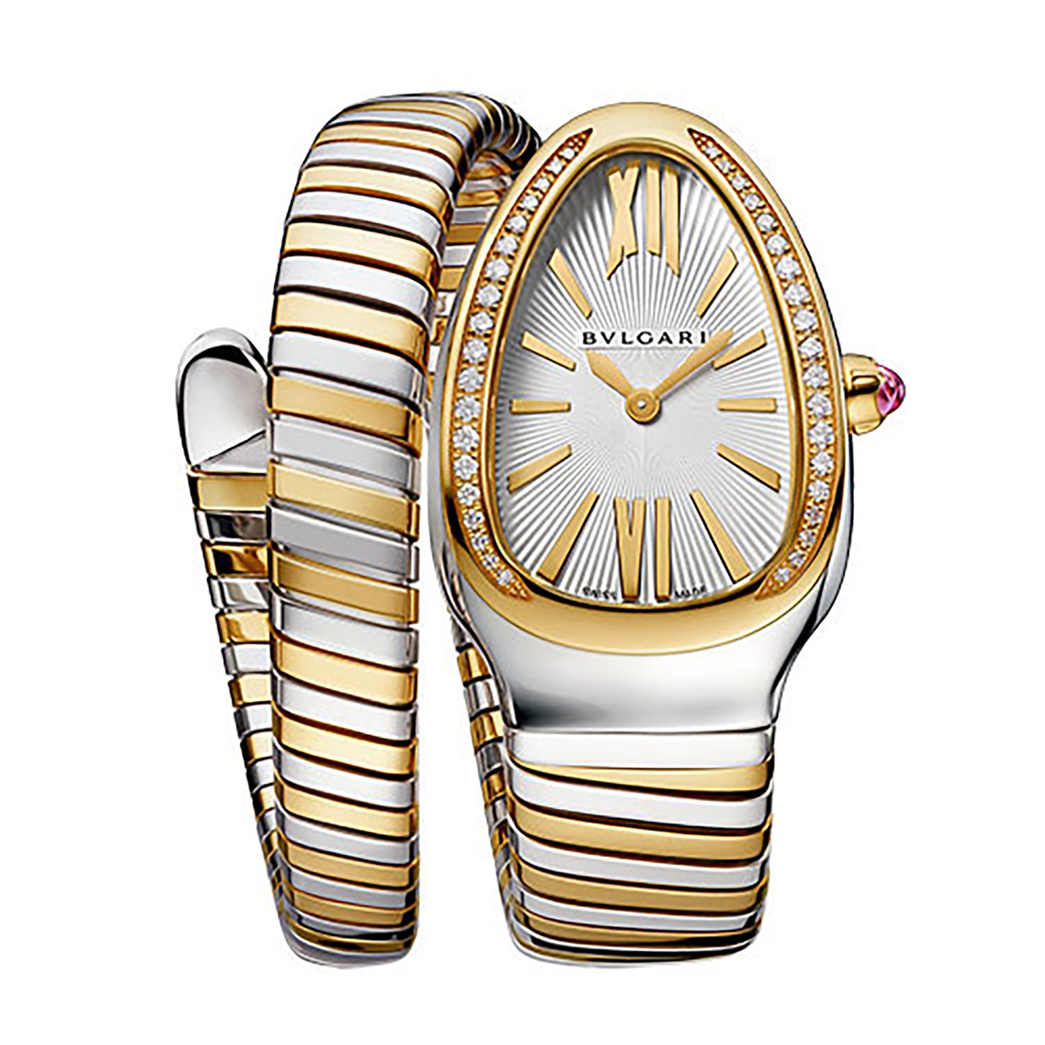 BVLGARI BVLGARIゴールド シルバー 腕時計 Bulgari Serpenti Tubogas Steel and Yellow Gold Watch