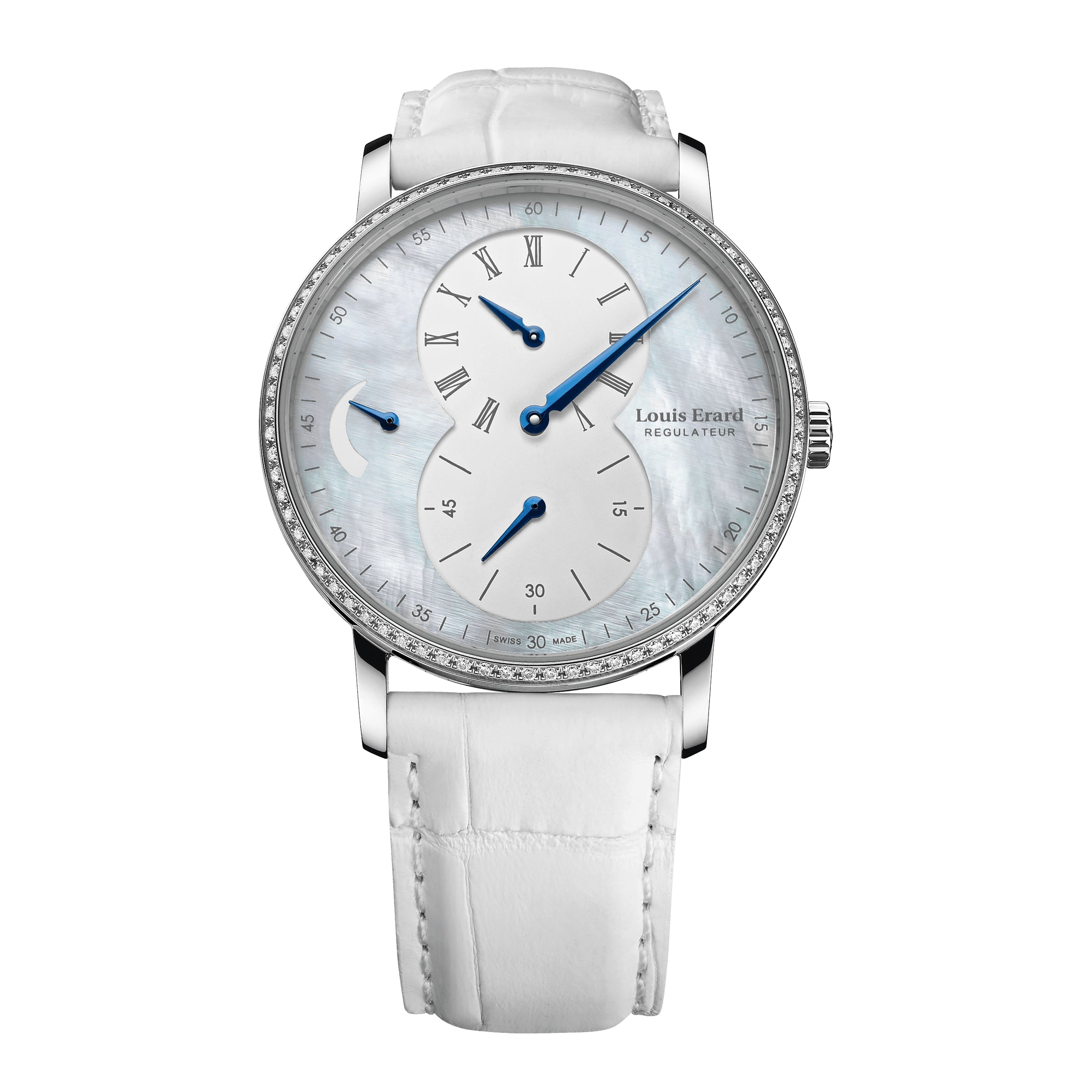 Louis Erard Ladies Diamond Watch Automatic Excellence White Mother