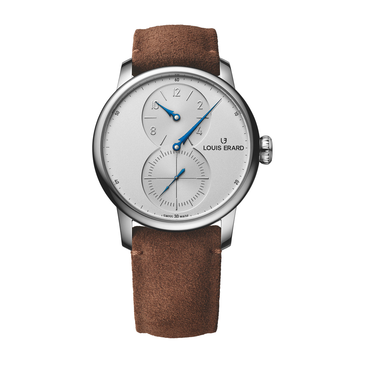 Montre Louis Edward Executive Time Paris - Boîtier Acier, Bracelet Cuir - Homme - Réf. DIV0330