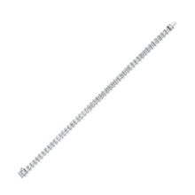 9.36 Carat Square Step Cut Diamond Line Bracelet