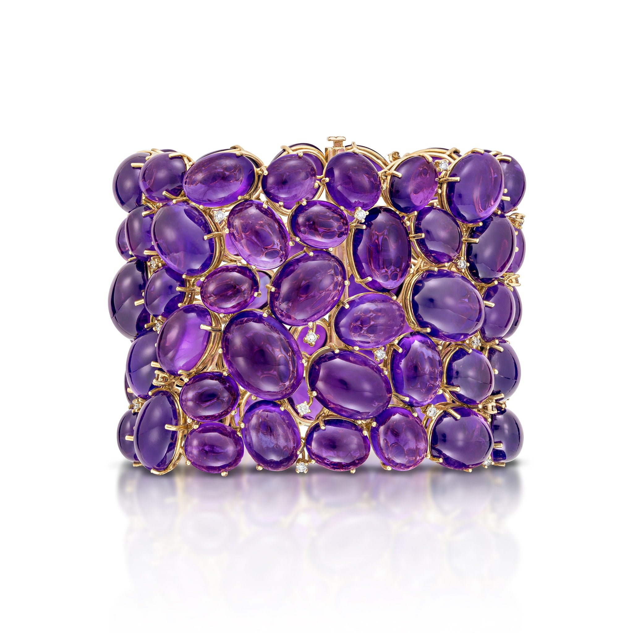 Vintage Bold Amethyst Rhinestone Bracelet orders