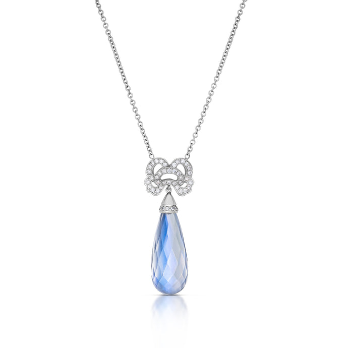 16.55 Carat Moonstone and Diamond Necklace