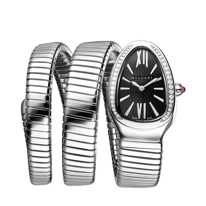 Bulgari Serpenti Tubogas Double Spiral with Diamond Bezel Watch