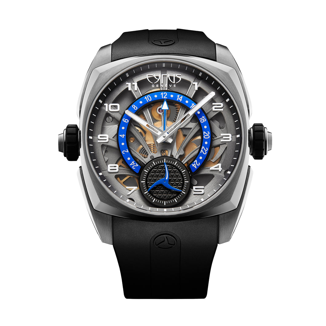 Cyrus Klepcys GMT Retrograde Light Polish Titanium Watch