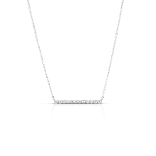0.12 Carat Diamond Bar Necklace