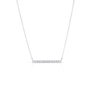 0.12 Carat Diamond Bar Necklace