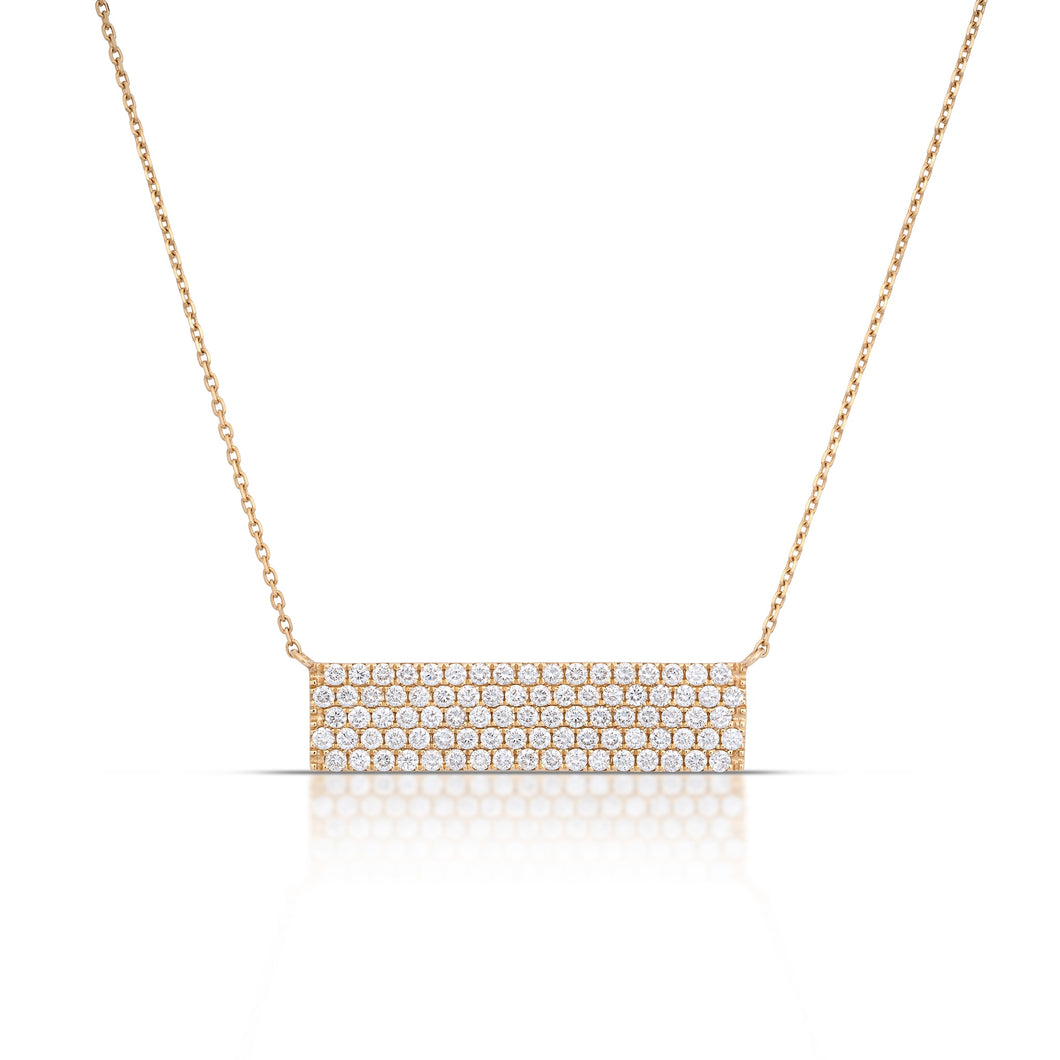 1.69 Carat Diamond Bar Necklace