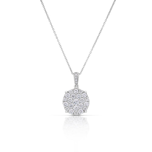 0.89 Carat Diamond Cluster Pendant