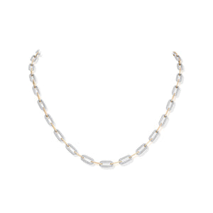 Diamond Paperclip Necklace