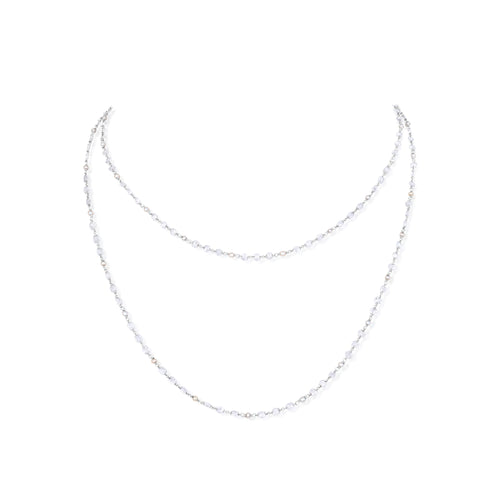 8.38 Carat Rose Cut Diamond and Pearl Necklace