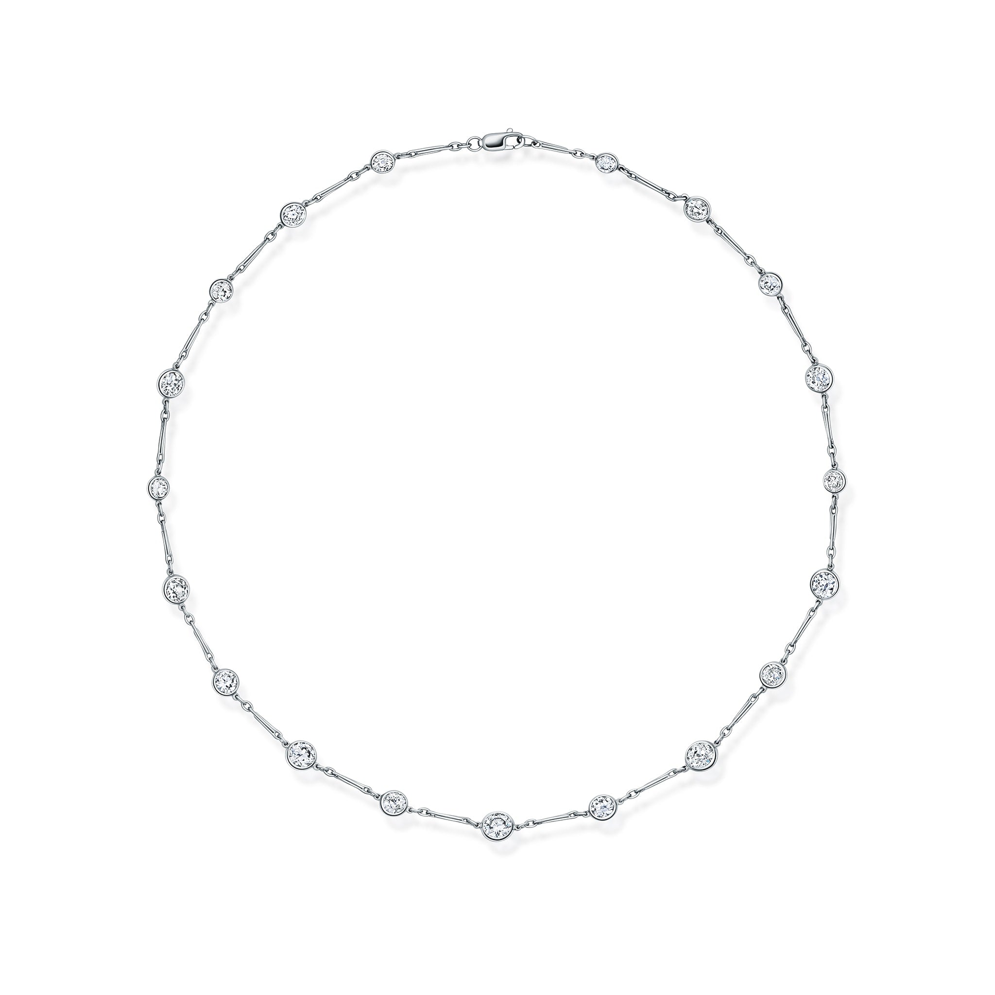 5.14 Carat Diamond Station Necklace