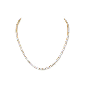 13.13 Carat Yellow Gold Diamond Line Necklace